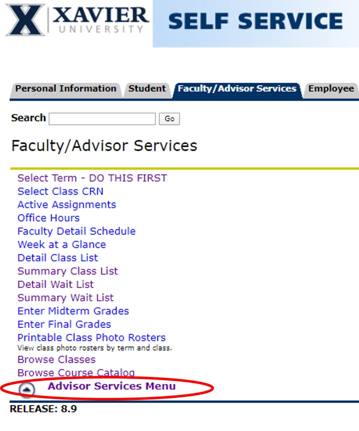 faculty advisor services on hub