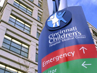 Exterior of Cincinnati Children's Hospital, a place where clinical counseling students can gain field experience 