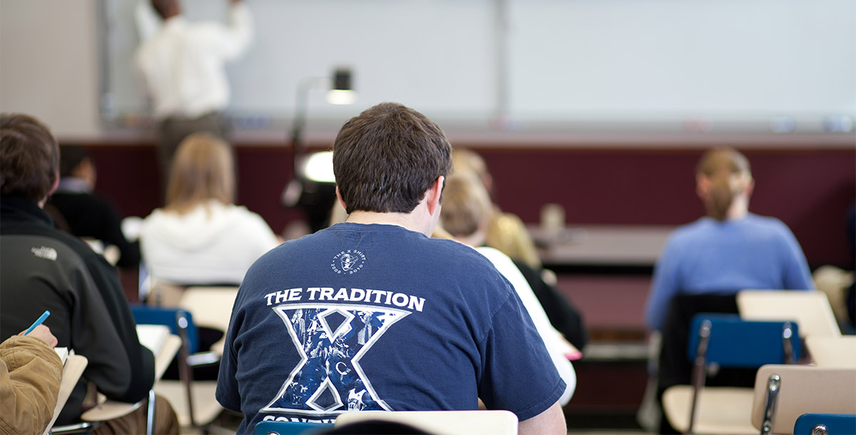 Photo of statue on Xavier Campus