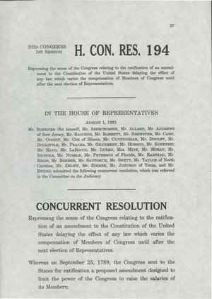 H. Con. Res. 194, Box 4, Folder 14, MS-009 John Boehner Papers, University Archives and Special Collections, Xavier University Library