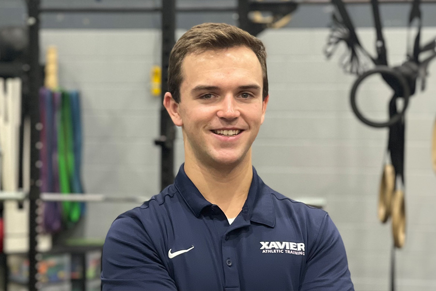 Jackson Bowers in an athletic training facility