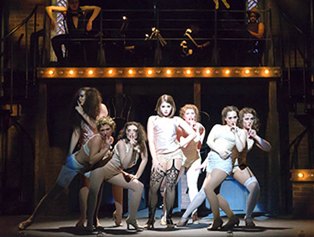 Students in the musical theatre major during a performance of 'Cabaret'