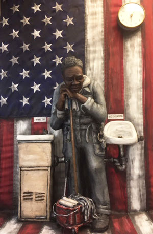 art of janitor and segregated water fountains