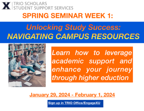 Event: TRiO Seminar 1: Unlocking Study Success: Navigating Campus ...